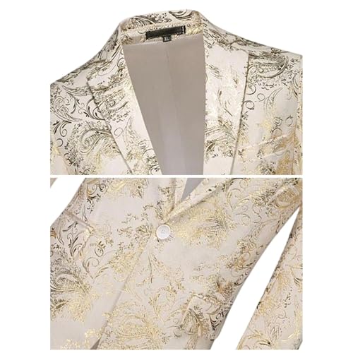 Mens Floral Suit Dress Jacket Long Sleeve Lapel Slim Fit Fashion Men Blazer for Casual Dance Party Wedding3