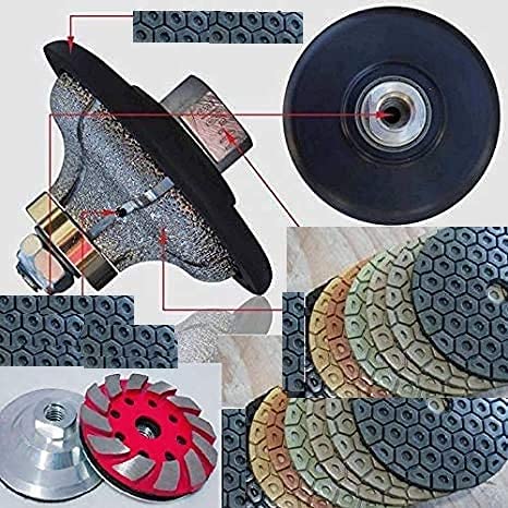 3/4" Ogee Bullnose F20 Router Bit for Stone Concrete 5" 5 Inch Granite Polishing Pad Grinding Cup 12+2 Marble Quartz countertop Shaping Grinder Polisher Sander Cutter