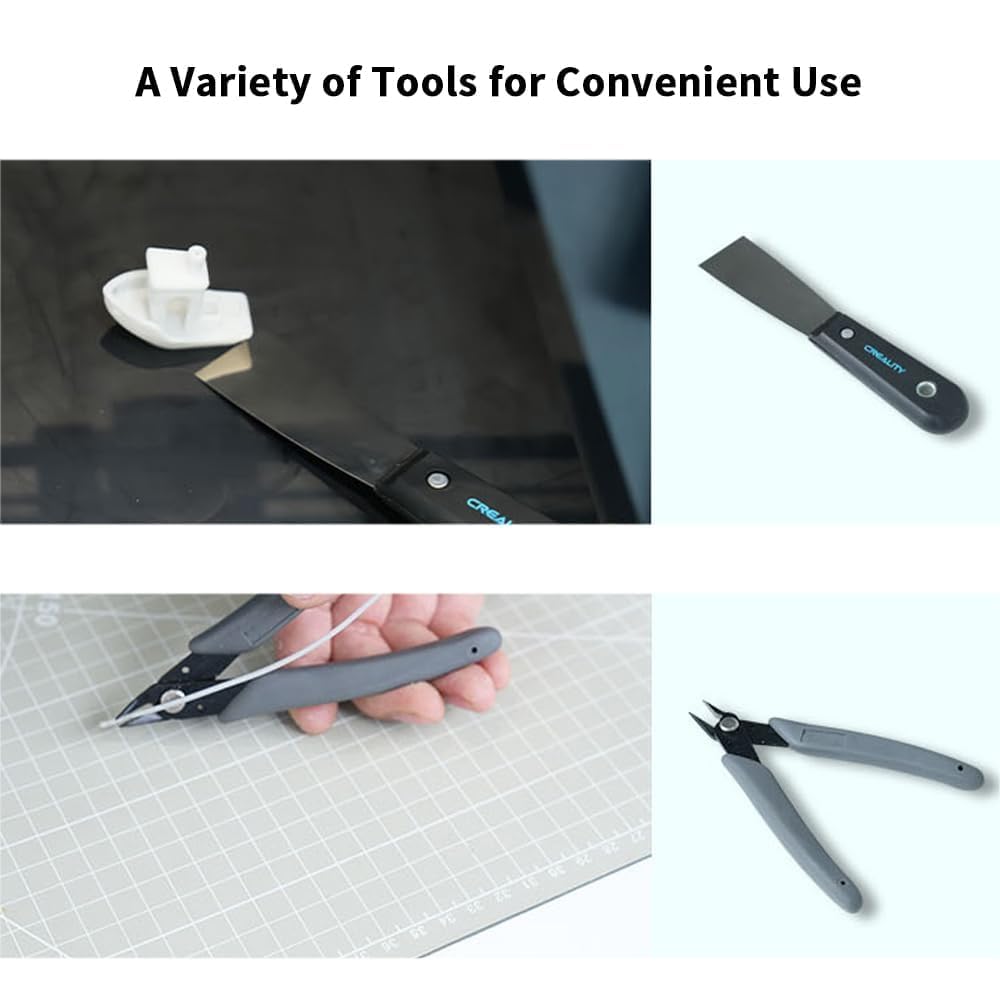 Creality Officiel Kit d'outils pour imprimante 3D, Kit d'outils pour imprimante 3D, 74 pièces Kit d'outils pour imprimante 3D avec sac de rangement pour accessoires d'imprimante 3D