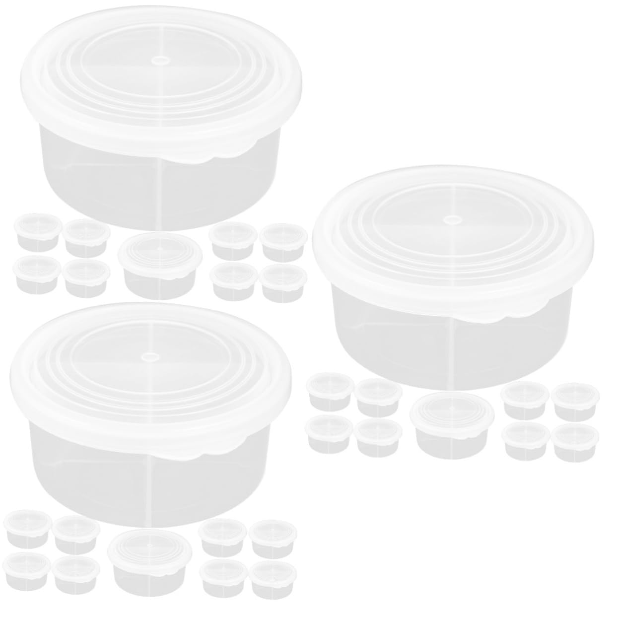 NUOBESTY 3 Set Trasparenti Con Scomparti Organizer Per Articoli Vari Contenitori Per Decorazioni Diy Custodie Leggere E Compatte Per Gioielli Perline E Accessori 12 Pezzi * 3