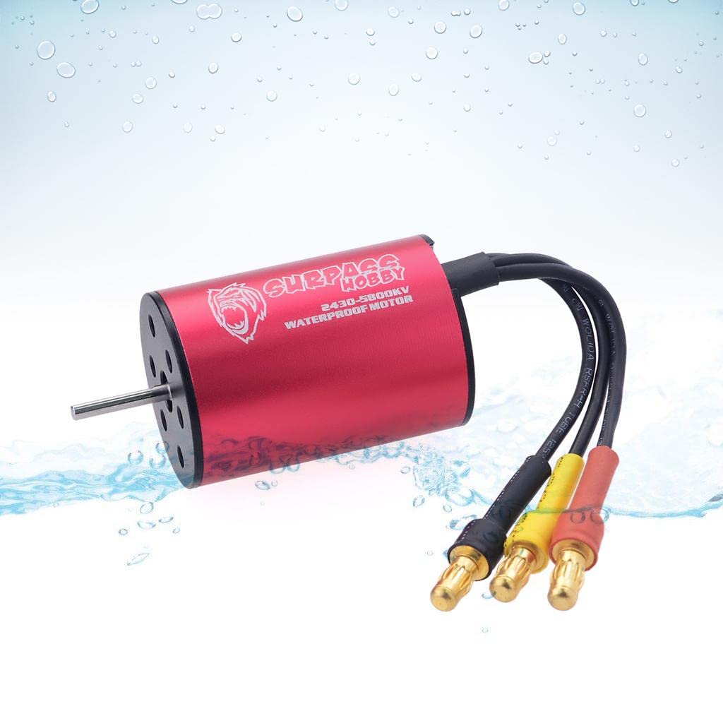 Silnik bezszczotkowy 5800 kv i zestaw combo 25A ESC do samochodu RC w skali 1/18,1/16 - CZERWONY czarny zestaw części zamiennych