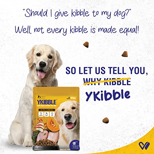 Image of WIGGLES Ykibble Dog Food Adult Pet, 9.5 kg - Oven Baked Nutritionally Balanced Food - Chicken, Vegetables, Vitamins & Minerals
