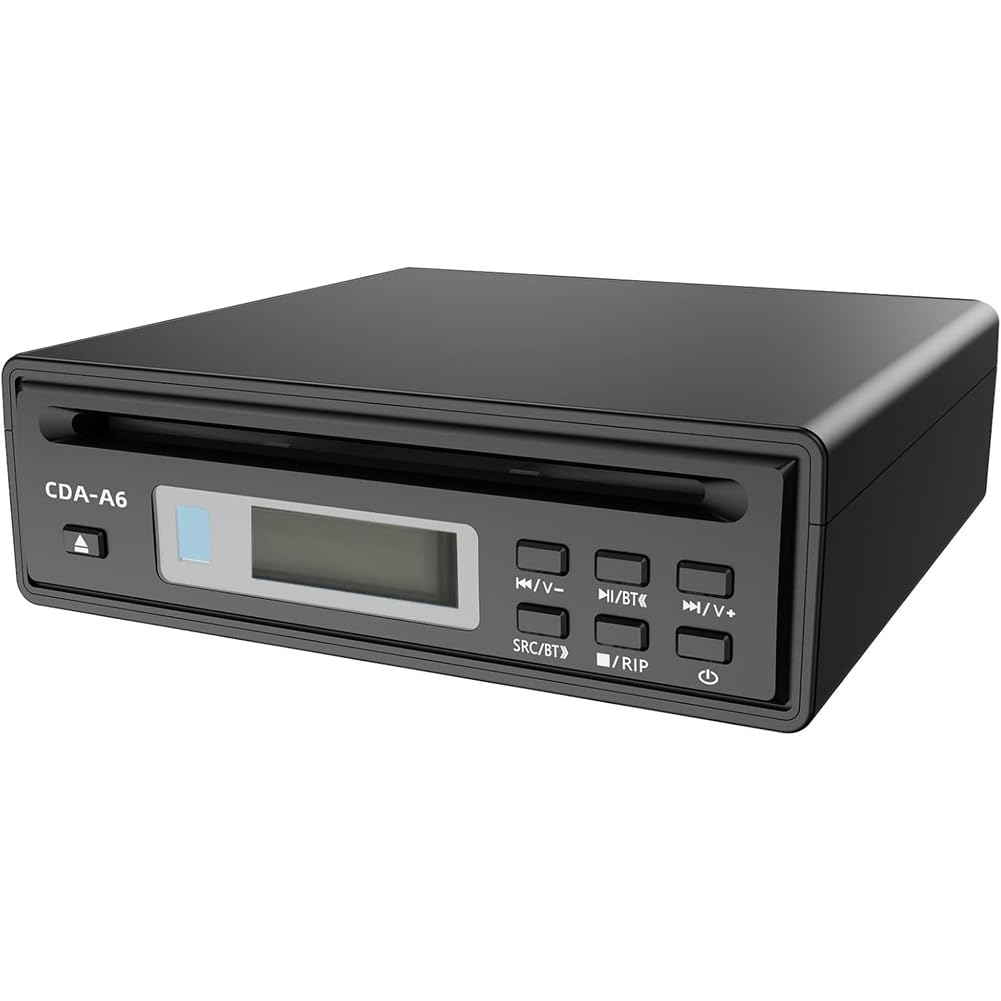 Jaywool Lettore CD a USB, lettore CD HiFi per la casa, lettore CD auto Bluetooth con ripping USB, lettore HiFi esterno, CD Ripper