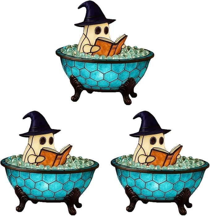 JFAN Décoration D'halloween Lampe Fantôme LED Chapeaux Halloween