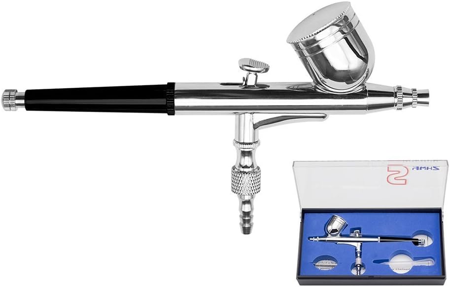 G3 Doual-Action Gravity Feed 0.3mm Nozzle Airbrush for Modeling ioramasBody Art Nail Art Cake Decorating Paint Work and Makeup