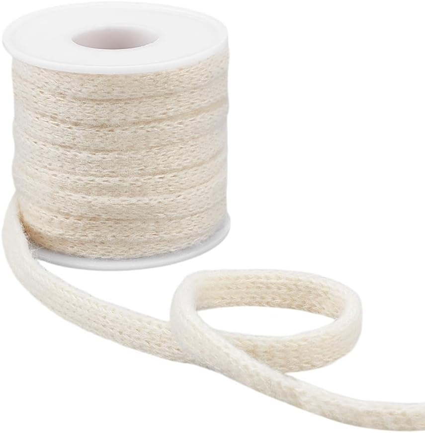 BENECREAT 10Yard Old Lace Tubular Ribbon, 3/8inch Wide Polyester Mesh Tube, Elastic Fabric Ribbons Mesh Tubing for Crafts, Gift Wrapping, Flower Bouquet, Wedding, Wreaths Christmas, Hair Band
