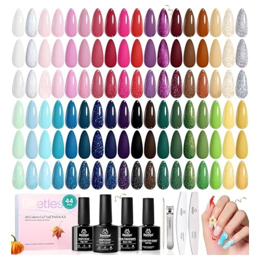 beetles Gel Polish Conjunto De Esmaltes Em Beetles, 44 Peças, Vermelho, Marrom, Verde, Amarelo, Coleção Primavera-Verão Fairytale Town, 36 Cores Com 4 Peças Base E Top Coat