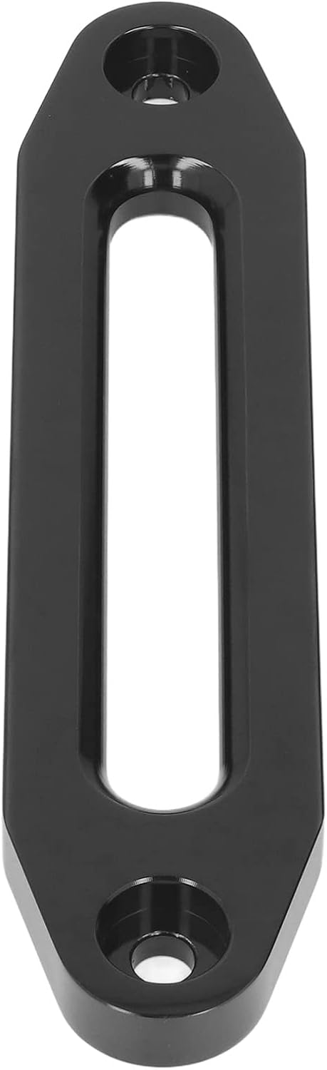 High Performance Aluminium Winch Hawse Fairlead, 10in/25.4cm Size, 8000 15000lb Loading Capacity, Anti Binding Design for Synthetic Ropes, Universal Application, Smooth (Black)