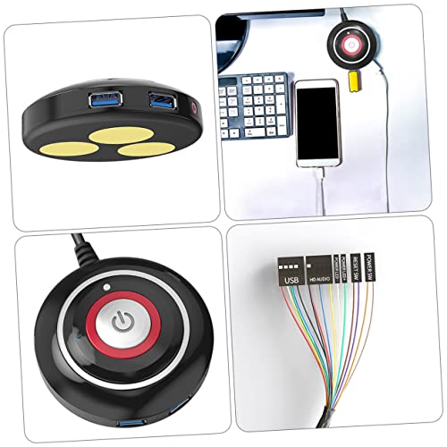 Veemoon Reset Push Button Cable USB para Gabinete de PC, Botón de Encendido y Reset para Computadora de Escritorio miniatura 7