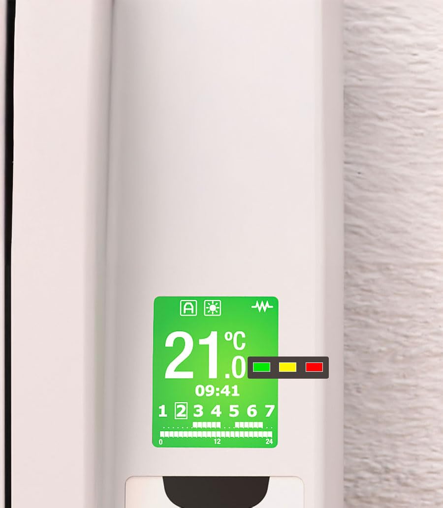 Rointe Sygma Radiador Eléctrico Digital Programable 1200W Bajo Consumo 8 elementos color Blanco