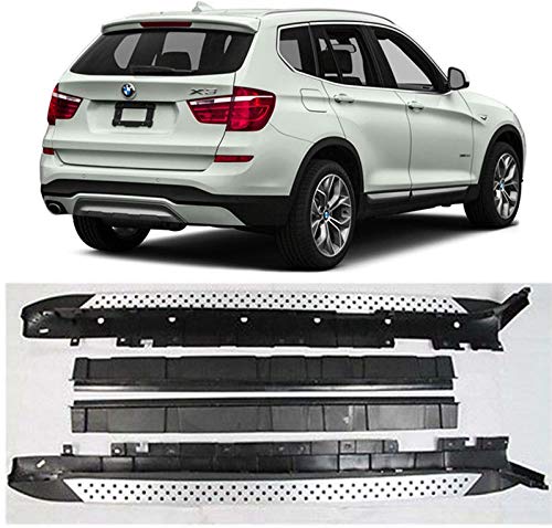 syppoRunning Board Pair Set Fit 11-17 BMW F25 X3 Aluminum Side Steps OE Style Rail Nerf