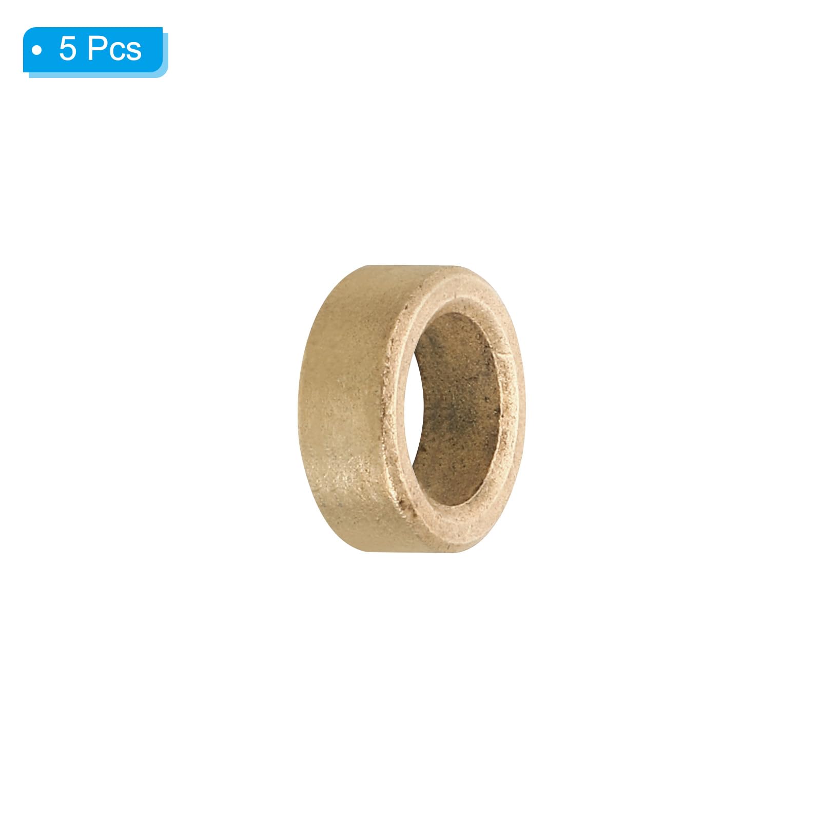 PATIKIL M8 Brass Spacers, 5 Pcs Metal Spacer Brass 8mm ID x 12mm OD x 5mm L Brass Spacers Screw Standoff for 5/16 Inch or M8 Screw - Image 3