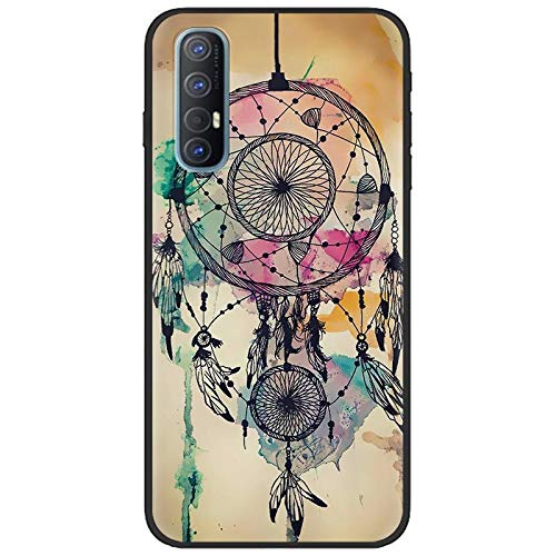 FZZ Slim Thin Black Case for Oppo Reno 3 Pro, Soft Protective Phone Cover with Flexible TPU Protection Bumper Shell for Oppo Reno 3 Pro (6,5