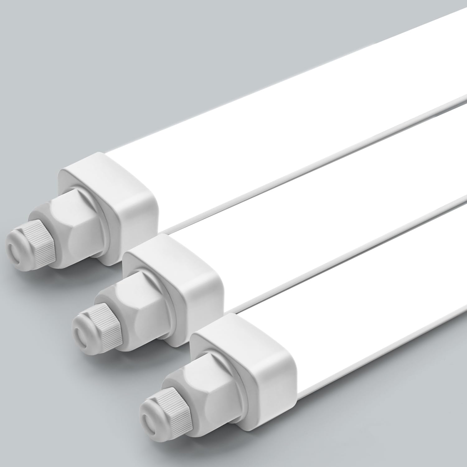 DXLIGHTING LED Feuchtraumleuchte IP65 Kellerlampe, Verknüpfbar Feuchtraumlampe für Büro Keller Werkstatt Garage, 4000K Neutralweiß