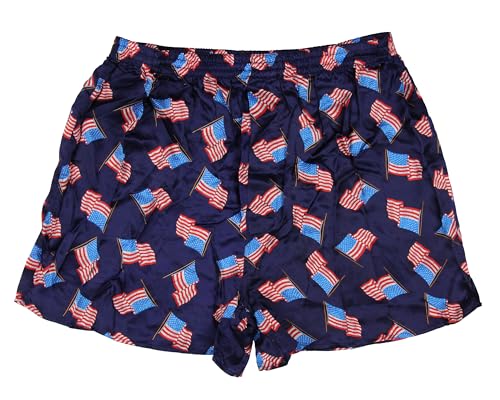 INTIMO Men's American Flag Silk Boxer Short Underwear4