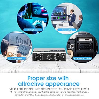 Douk Audio MC1034 Portable 3-Way 3.5mm AUX Audio Switcher, Audio Selector for Headphones, Speakers, and Microphones