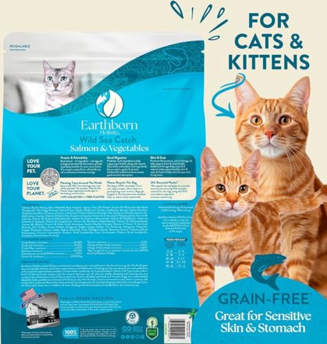 Earthborn Holistic Wild Sea Catch - Grain Free Dry Cat Food (4 Pounds)
