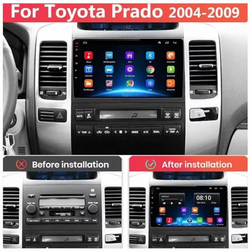 Pantalla con Android Auto Inalámbrico para Toyota Prado 120: adiós cables y mapas viejos 2