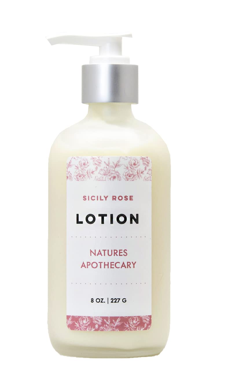NATURE'S APOTHECARYSicily Rose Luxury Lotion For Dry Skin | Silky, Nourished, Hydrated Skin | Hypoallergenic, All-Natural, Plant-Derived, Made in USA by DAYSPA Body Basics