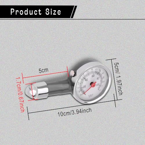 Image of Tire Pressure Gauge for Cars (0-100 Psi), Mechanical Tire Gauges for Tire Pressure, Tire Pressure Gauge Heavy Duty, Tire Air Gauge for Motorcycles, Trucks, Bicycles