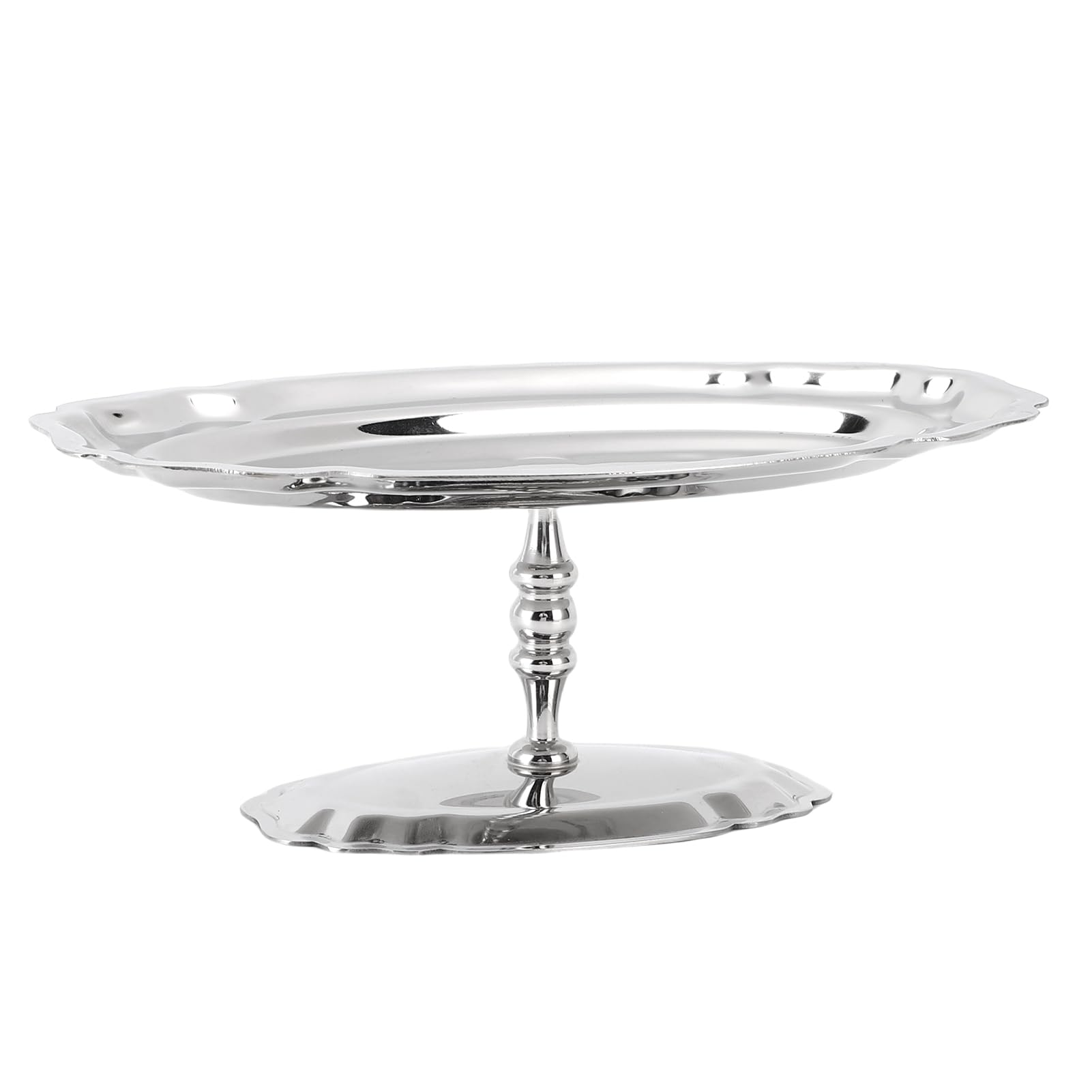 Jeffergarden Bandeja para Servir con Patas de Acero Inoxidable Plato Decorativo Ovalado de 14 Pulgadas para Catering de Bodas y Uso Doméstico Versátil