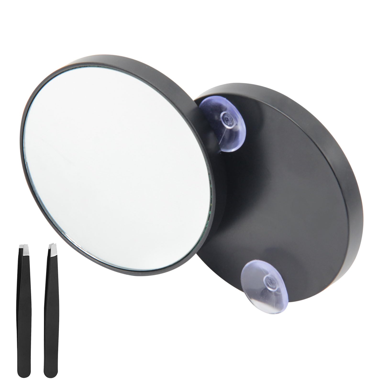 Pilikoll 2 Piezas Espejo de Maquillaje de Aumento 30X &10X Espejo De Aumento con Ventosas Espejo De Viaje con Aumento Espejo Redondo Portátil con De Pinzas Makeup Mirror para Maquillaje, Cejas
