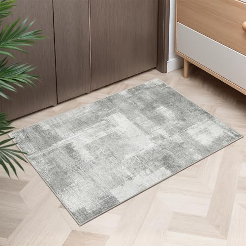 zesthome Washable 2x3 Area Rugs - Door Mat Abstract Rugs for Entrance, Stain Resistant Rugs for Bedroom Kitchen Living Room with Non Slip Backing, Low Pile Home Decor Floor Mat 2x3