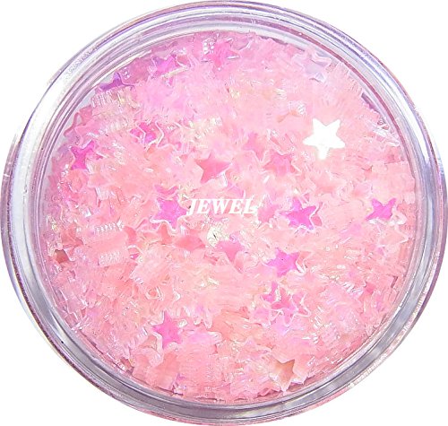 【jewel】 星ホログラム 2.5mm スター たっぷり2g入り 12色から選択可能 レジン&ネイル用 (ベビーピンク)