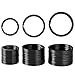 eBoot Flat Key Rings Metal Keychain Rings Split Keyrings Flat O Ring for Home Car Keys Attachment, 3 Sizes, 30 Pieces (Black)