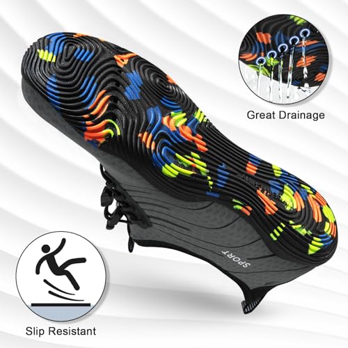Image of ATHMILE Water Shoes for Men Women River Swim Beach Pool Adult Quick Dry | Aqua Socks Barefoot Lake Hiking Surfing Sport Yoga Boating Kayaking Camping Cruise Ship Essentials