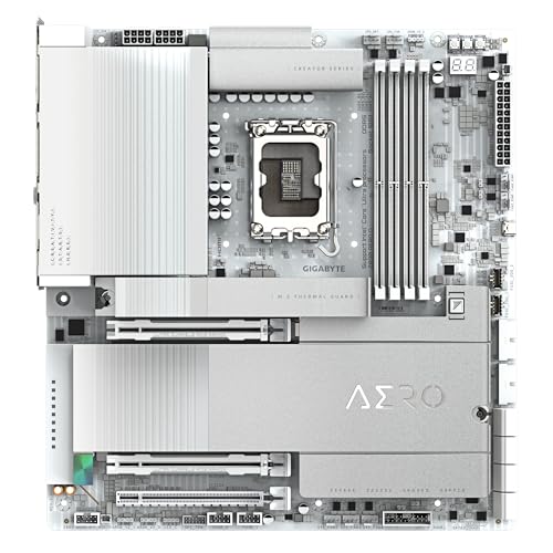 GIGABYTE Z890 AERO D Scheda Madre - Supporta CPU Intel Core Ultra (Serie 2), VRM a 16+1+2 fasi, fino a 9500MHz DDR5 (OC), PCIe 5.0 M.2, Wi-Fi 7, Thunderbolt 5 - Scheda madre - Immagine 1