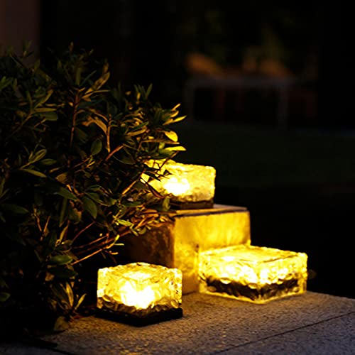 Uonlytech Luzes solares de jardim decorativas para ambientes externos - à prova d'água com tijolos