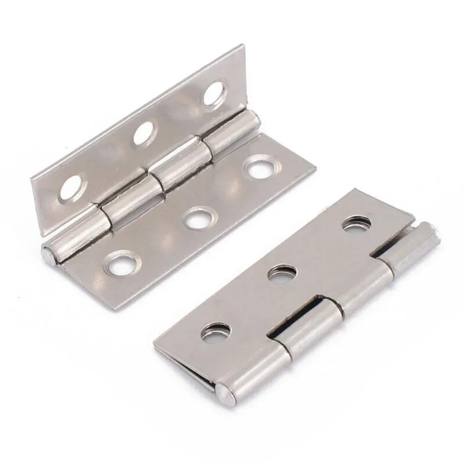 Huwoyg One Color 10Pcs Bisagra Para Puerta Plegable Hardware Stainless Steel Hinges Door Connector Drawer 6 Mounting Holes Fitting For Furniture For Gate