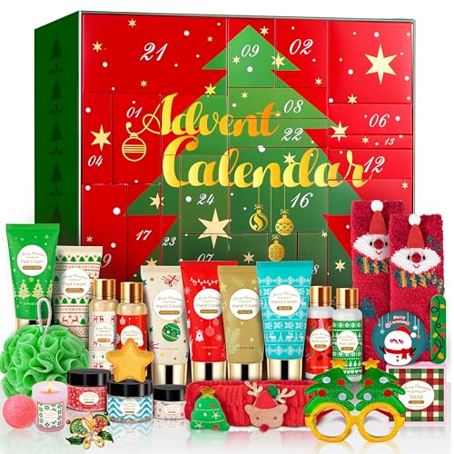 Skincare Advent Calendar 2026 for Adult Women - 24 Days of Beauty, Bath and Body Gift Set with...