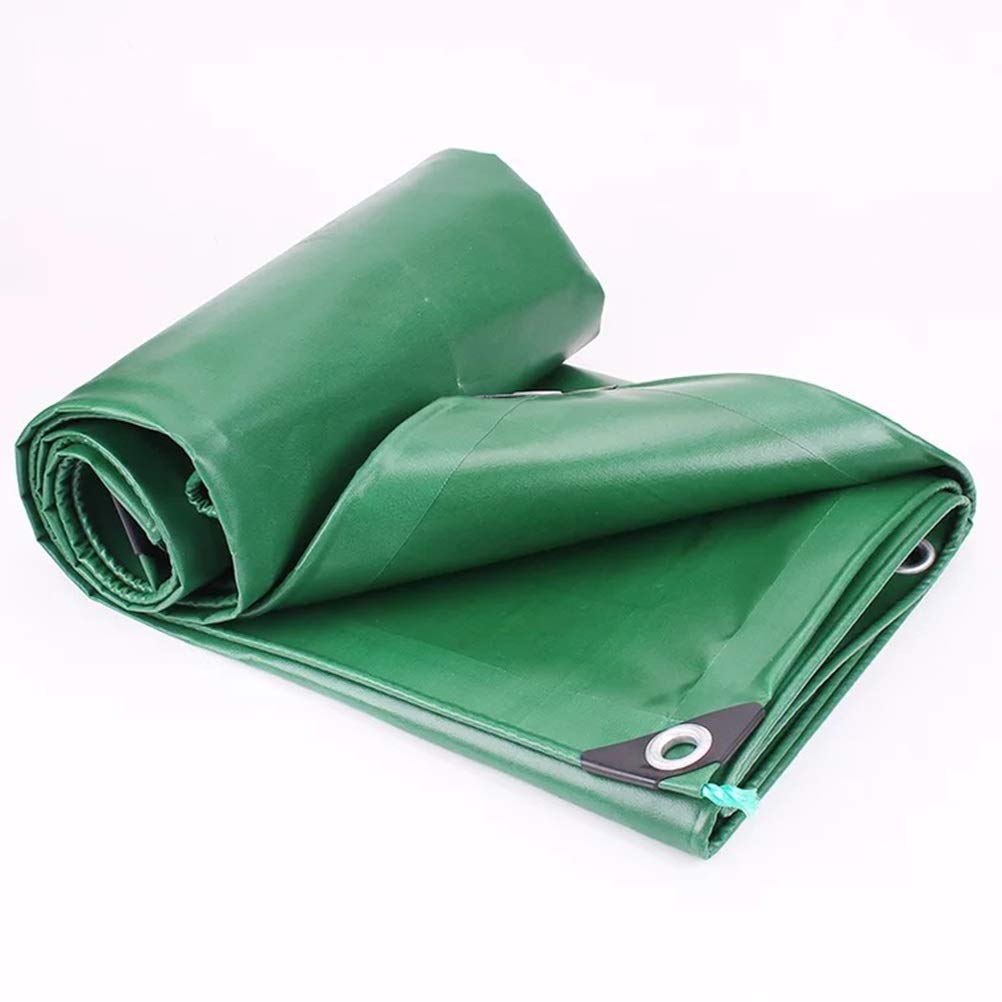 Lona de PVC impermeable OKUOKA espesada verde 4x8m de alta resistencia estructural