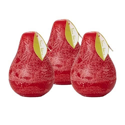 Sullivans Vance Kitira Pear Candle, Set of 3 Unscented 4.5 Inch C...