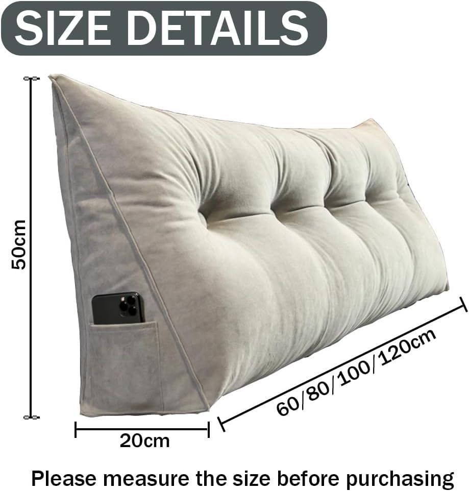 Oreiller de tête de lit et coussin de dossier pour lit avec support compensé vert