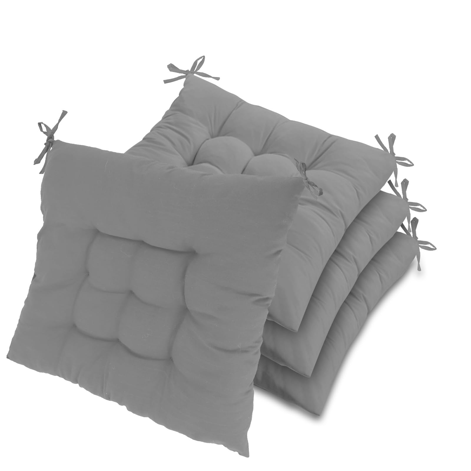 Chair Cushions Set of 4, Outdoor/Indoor Chair Pads for Dining Chairs, Chair Pillows Seat Cushions, Non-Slip Seat Pads with Ties, Patio Chair Cushions,