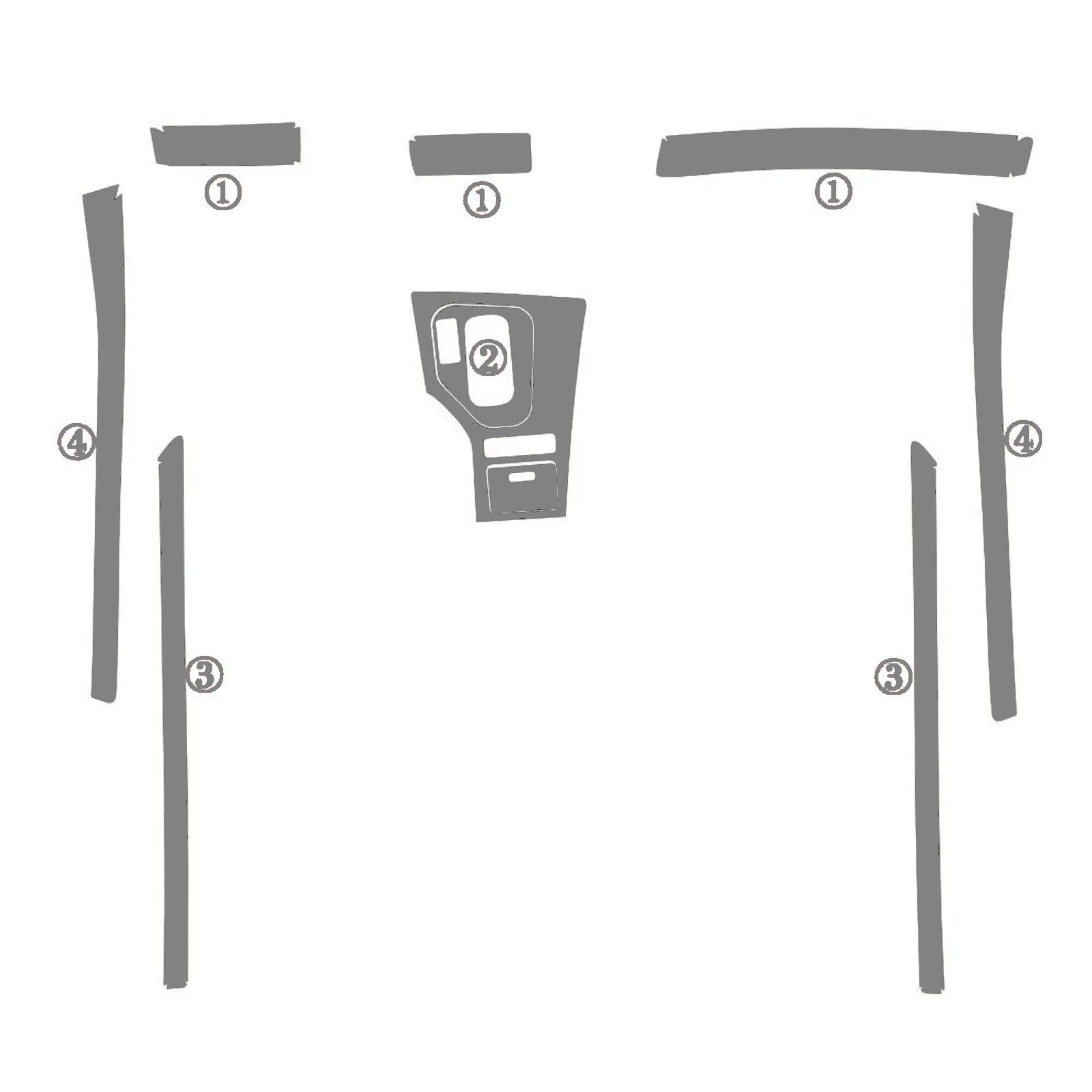 Autocollant de moulage changement couleur console centrale BMW E39 3D - 7