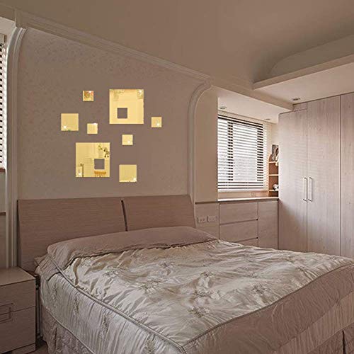 PLUS PO Wand Spiegel 3D Wallpaper Acryl Spiegel Acryl Spiegel Wohnzimmer Spiegel Wand Schlafzimmer Wand Spiegel Wandtattoos Günstige Tapete Gold