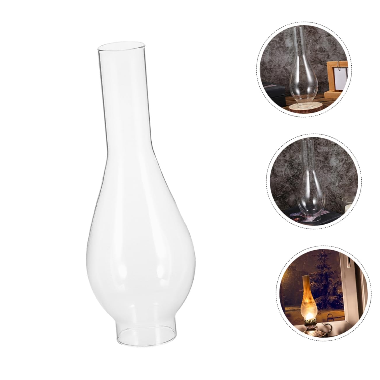 2piezas Pantallas Pequeñas Para Lámpara Aceite Vidrio Transparente Accesorio Decorativo
