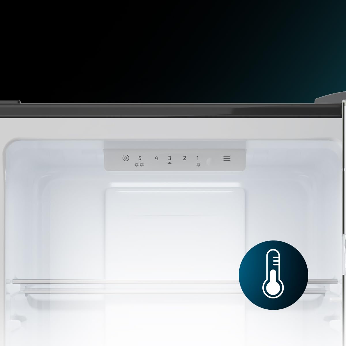 Cecotec Kombi-Kühlschrank Bolero CoolMarket Combi 250 Black Glass E. Energieklasse E Kühlschrank mit schwarzem Glas 180x55 cm, 250 l, No Frost, Multi Air Flow, Schnellkühlung.