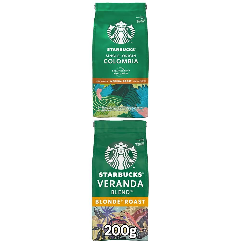 Starbucks Öğütülmüş Filtre Kahve 2'li Paketi (Single-Origin Colombia, Veranda Blend)