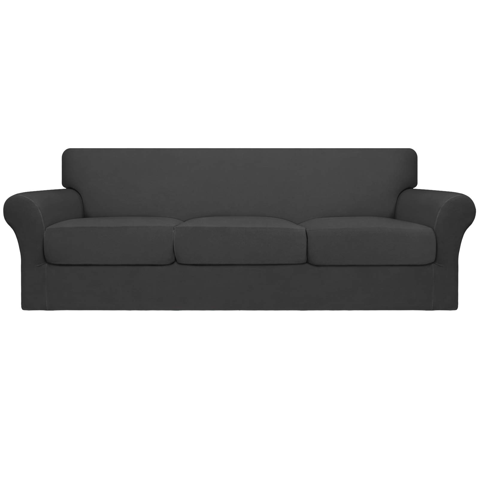 Easy-Going 4 Pieces Oversized Stretch Soft Couch Cover for Dogs - Washable Sofa Slipcover for 3 Separate Cushion Couch - Elastic Furniture Protector
