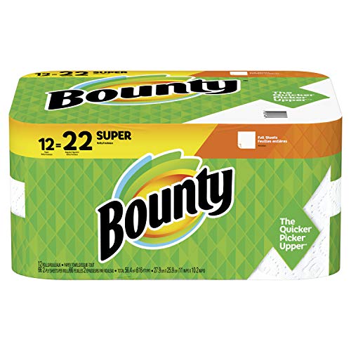 Bounty Paper Towels, Full Sheet, 12 Super Rolls
