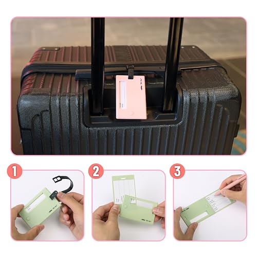 Mr. Pen Luggage Tags - 4 Pack Colorful Tags for Luggage and Suitcases2