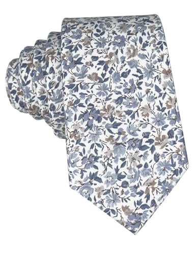 Image of Kebocis Mens Skinny Cotton Floral Tie for Men
