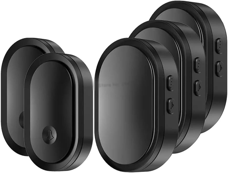 Home Intelligent LED Door Bell Chime 1 2 Button 1 2 3 Receiver (Color : A, Size : One Size)