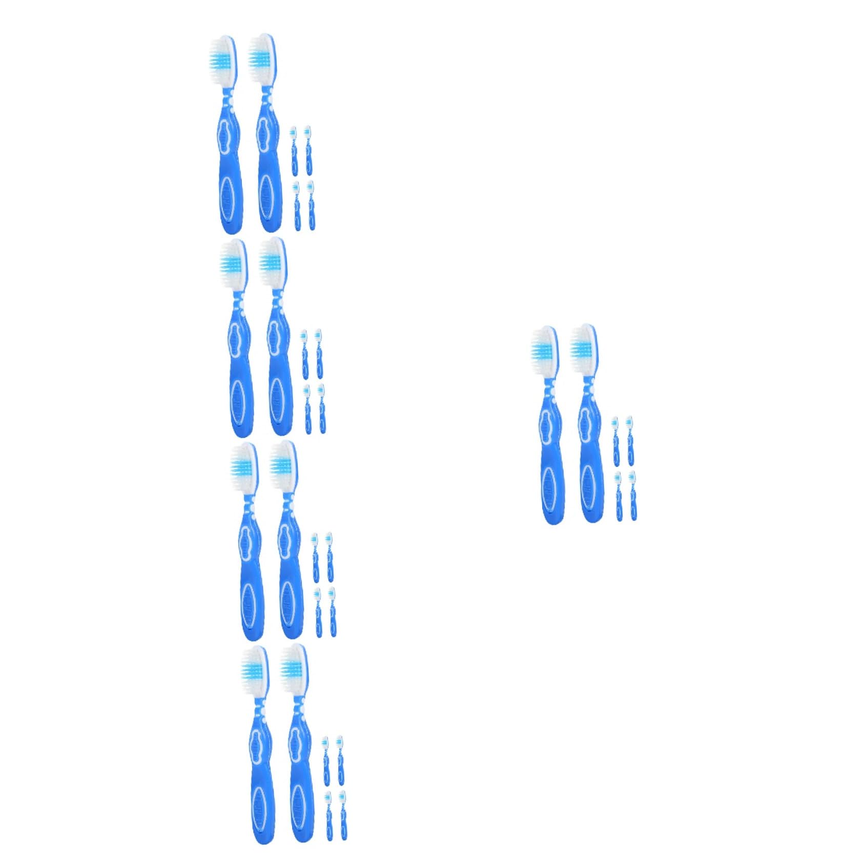 VALICLUD 5 Set Spazzolino Adulti Setola Coperture Mini Spazzolini Portatili Piccoli Spazzolini Da Denti Spazzola Per La Pulizia Orale Spazzolini Da Denti Carcerari Pp Blu 6 Pezzi * 5