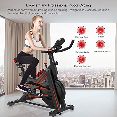 VIEWALL Adjustable Resistance Indoor Exercise Bike Stationary Cycling Bicycle Home Gym Health Workout Fitness Training with Comfortable Seat Cushion Heavy Flywheel Digital Monitor and iPad Mount - Home Fitness Guru VIEWALL Adjustable Resistance Indoor Exercise Bike Stationary Cycling Bicycle Home Gym Health Workout Fitness Training with Comfortable Seat Cushion Heavy Flywheel Digital Monitor and iPad Mount - Image 3